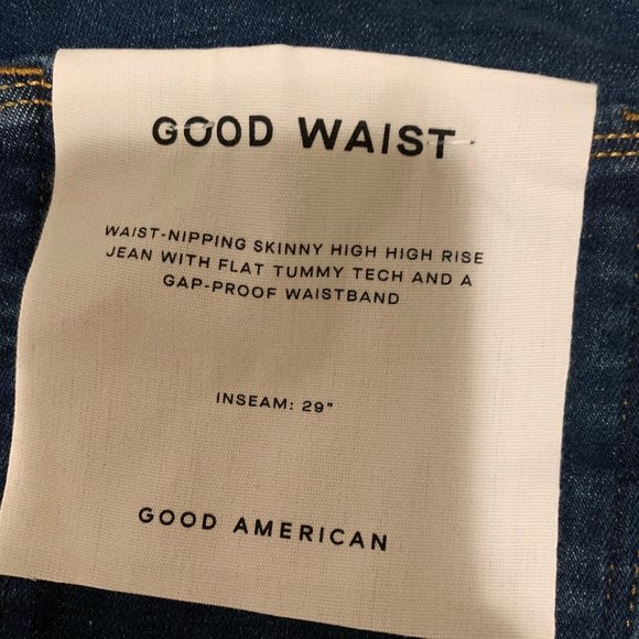 NWT - Good American Always Fits Good Waist, Size 6-12, Blue 821 - Picture 4 of 5